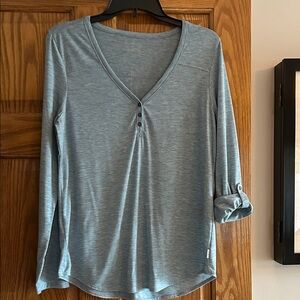 Eddie Bauer Slate Blue Long Sleeve Tee